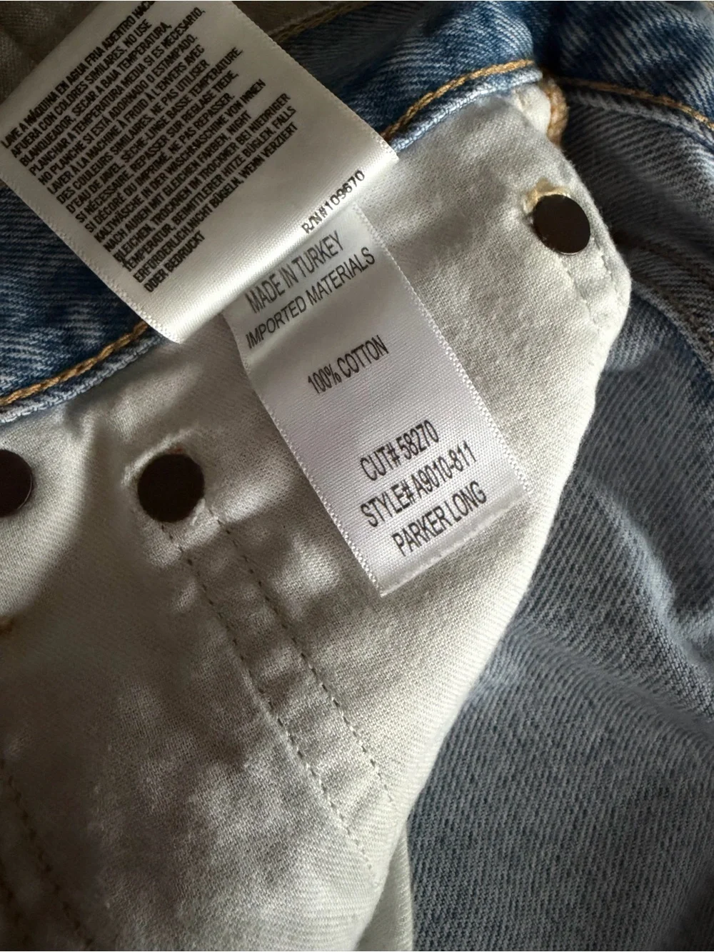 AGOLDE Parker Long Shorts - Swapmeet Blue 25